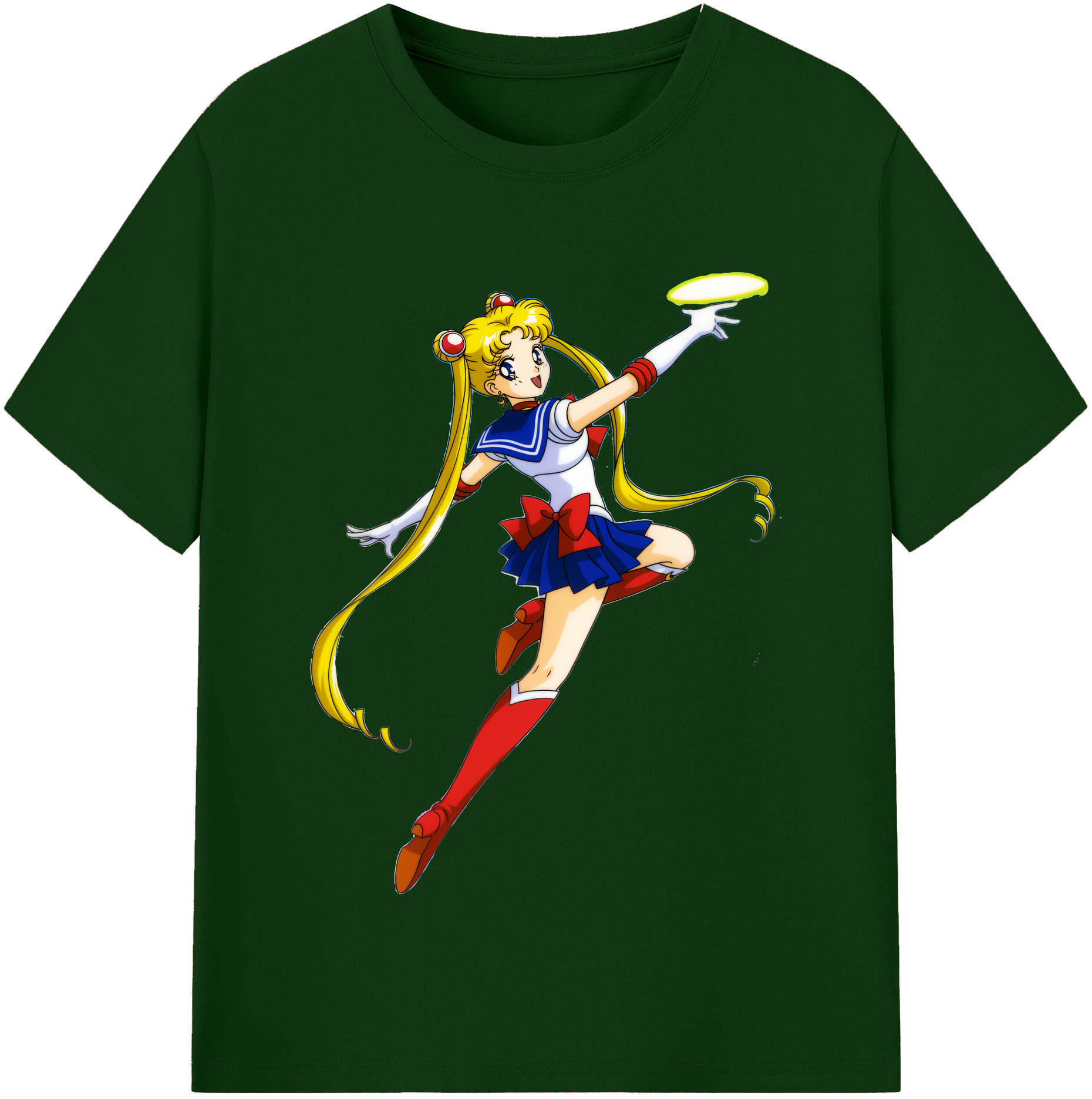 （画像用） 美少女戦士セーラームーン 月野 うさぎ つきの うさぎ Sailor Moon Tsukino Usagi 綿100％半袖Tシャツ（フロントプリント）